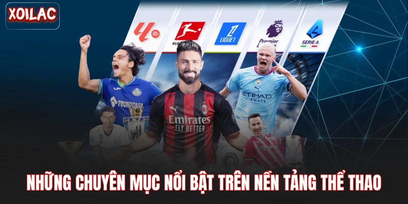 Những chuyên mục nổi bật trên nền tảng thể thao